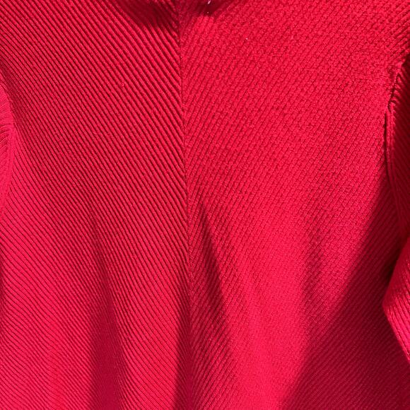 Croft & Barrow Women's Red Solid Long Sleeve Pullover V-Neck Sweater Size XL - Picture 5 of 11